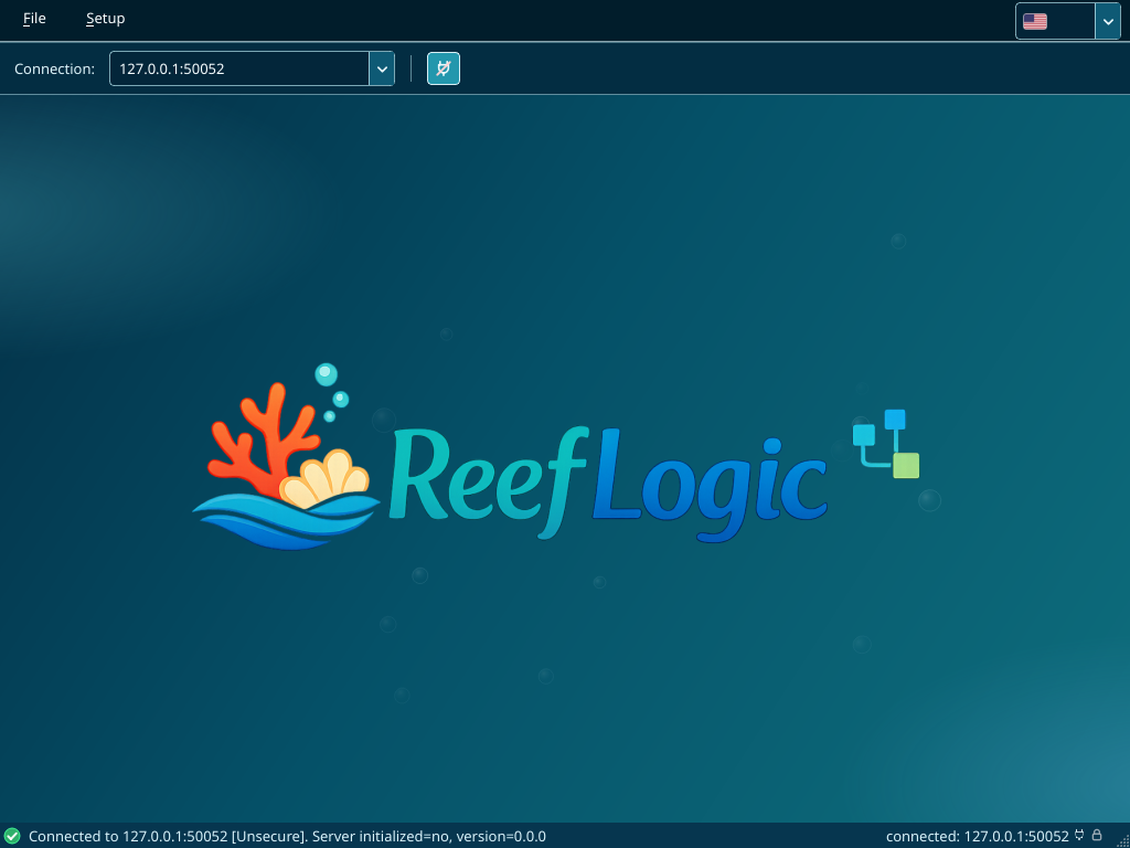 Status bar showing the freshly deployed but unbootstrapped server state